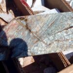 Shear contact in quartz monzonite porphyry