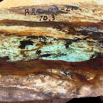 Chrysocolla in foliated quartz porphyry